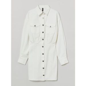 White Denim Mini Dress